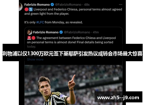 利物浦以仅1300万欧元签下基耶萨引发热议成转会市场最大惊喜 利物浦以仅1300万欧元签下基耶萨引发热议成转会市场最大惊喜